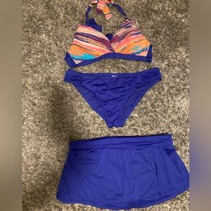 Liz clairborne 3 piece swimsuit